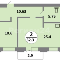 2-комн. 8 этаж, Соколовская 52, Красноярск